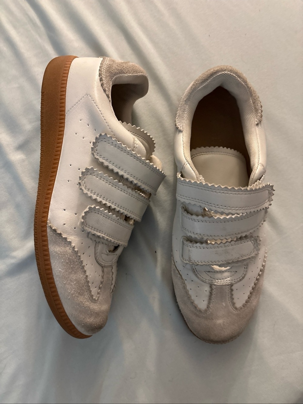 Silent D Seena White 3 Triple Hook & Loop Straps Comfort Women's Sneakers Sz 10